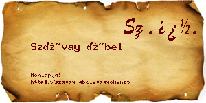 Szávay Ábel névjegykártya